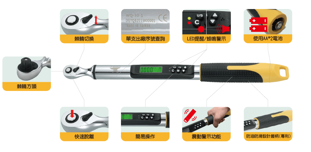 Digital Torque Wrench WQ Series (4.5~1000 Nm / General Type)
